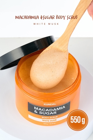 Kundal Macadamia & Sugar White Musk Body Scrub 550 G