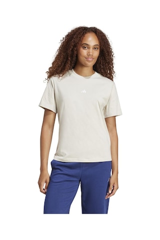 Adidas Essentials Small Logo Cotton Tişört Jı6079 Ekru