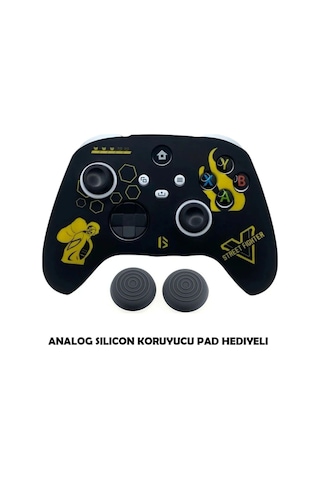 Xbox Series S/seris X 9.nesil Uyumlu Desenli Oyuncu Kolu Silikon Kılıf +analog Silikon Street Fıghter