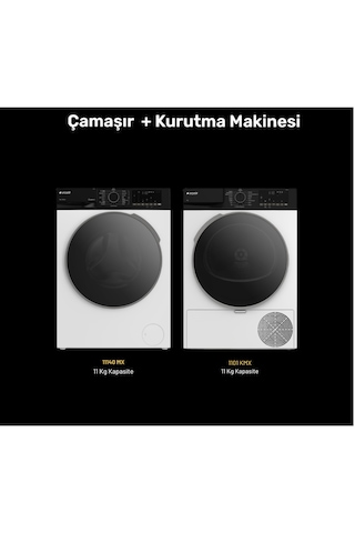 Arçelik 11140 MX Çamaşır Makinesi - 1101 KMX Kurutma Makinesi