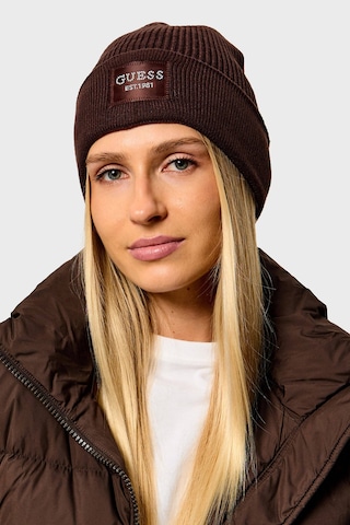 Guess Knitted Logolu Bere Aw5631vıs01 Kadın Bere Aw5631 Vıs01 Btc Koyu Kahve