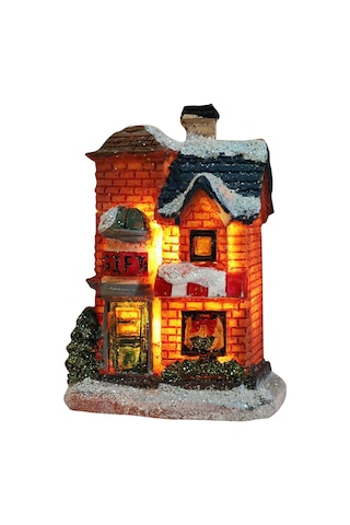 Yifomall Noel Dekorasyonu Açık Resin Mini Ev Led Işıklı Mikro Peyzaj Aksesuar Hediye F Modeli Diğer