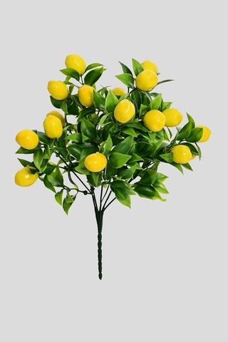 Sarı Yapay Limon Çiçeği Demet 7 Dallı Gerçek Dokulu 35 Cm