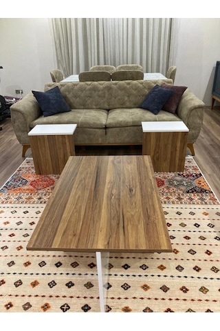 Bicabin Milano Dört Zigonlu Dekoratif Orta Sehpa Beyaz