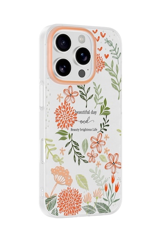 Apple iPhone Uyumlu 16 Pro Max Kılıf Kamera Korumalı Desenli Zore Klip Kapak - Beautiful -