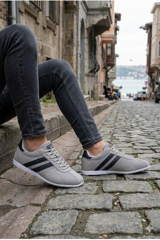 M.p 261 6576 Rahat Esnek Sneaker Erkek Ayakkabı Gri