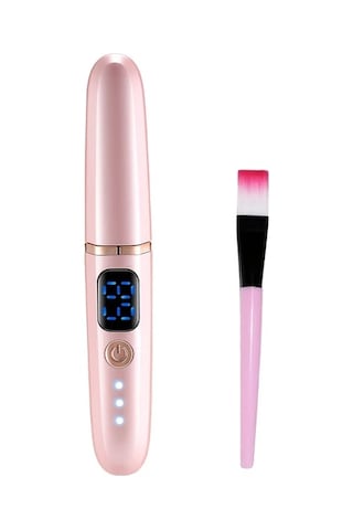 Elmpaly Pembe Fırçalı Elektrikli Isıtmalı Kirpik Maşası 3 Ayar Usb Şarj Hediye Seti