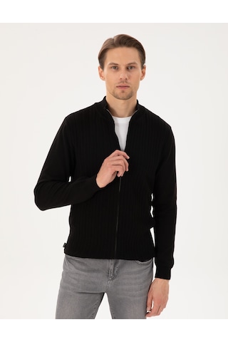 Pierre Cardin Erkek Siyah Hırka Triko 50300508-vr046 Siyah