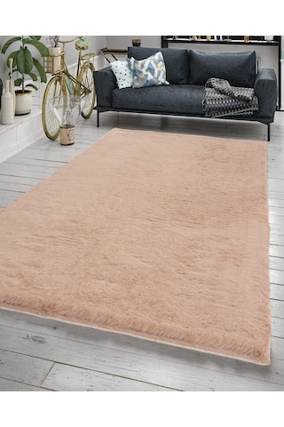 Jassrug Fuzzy Kürk Halı 80 x 150 Pudra
