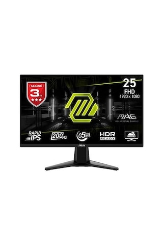 Msı 24.5" Mag 255f E20 200hz 0.5ms Fhd Gamıng Monitör