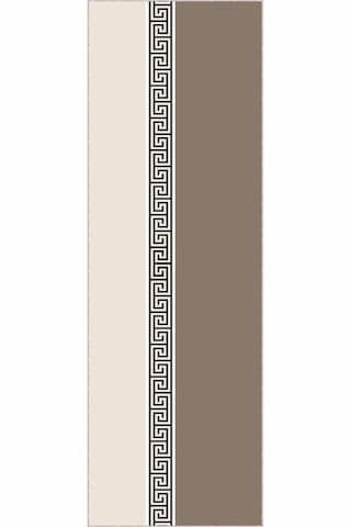 Bej Kaymaz Tabanlı Modern Kesme Rulo Yolluk Halı Vh019n11
