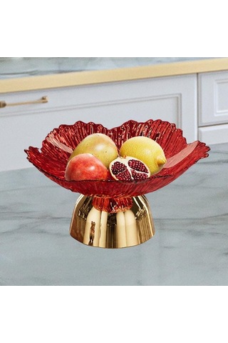 Bosphorusboutique02 Suntek Mutfak Tezgahı İçin Kaide Kasesi Meyve Sepeti Ev Kırmızı Kırmızı