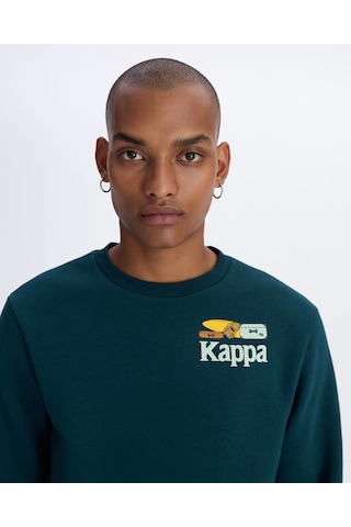 Kappa Authentic Authentic Graphik Pyke Unisex Sweatshirt-yeşil Yeşil