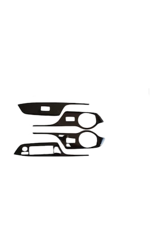 Autogp Toyota C-hr 2016-2019 Kapı Kolçak Kaplama Tıtanyum Siyah Ayna Düğmeli Model