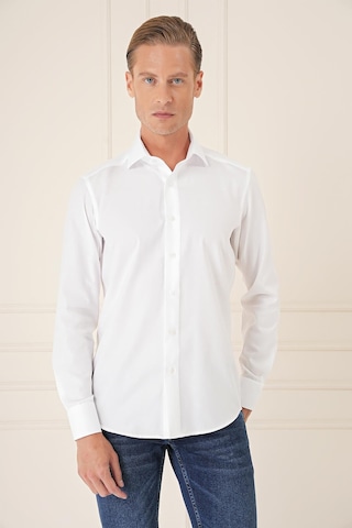Efor Slim Fit %100 Pamuk Non Iron Kumaş Klasik Beyaz Gömlek Gk 735 Beyaz