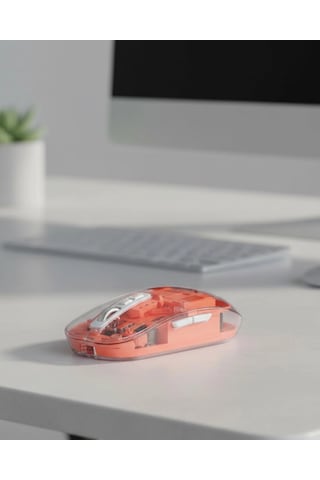 Sessiz Tıklamalı Şeffaf Mouse Bluetooth Ve Usb Uyumlu -