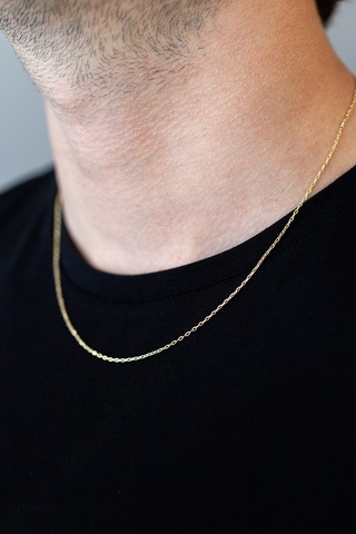 14 Ayar Altın 50 Cm Erkek Zincir Kolye N11.365