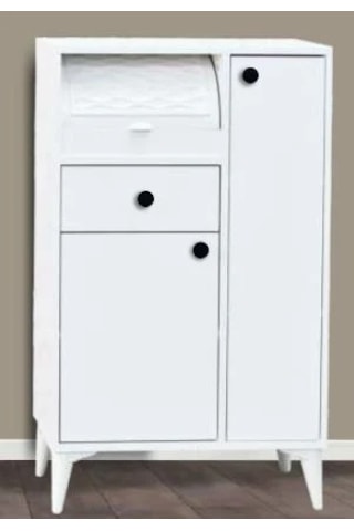 2 Kapılı 1 Çekmeceli Beyaz Ekmeklik Beyaz