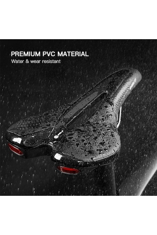 Novahub Siyah Çelik Bisiklet Sele Pvc Polyester 3.7v 60mah Pil 25.5x16cm 355g Siyah Biciklet Aksesuarı Siyah