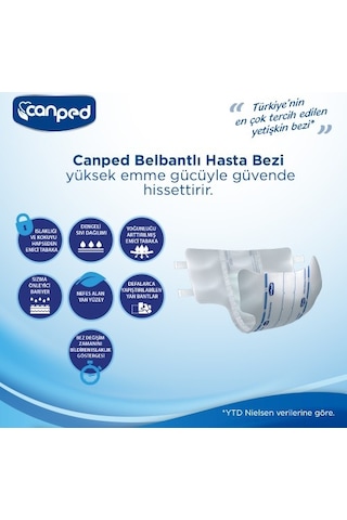 Canped Belbantlı Yetişkin Hasta Bezi (Xl) 30'lux2  60 Adet