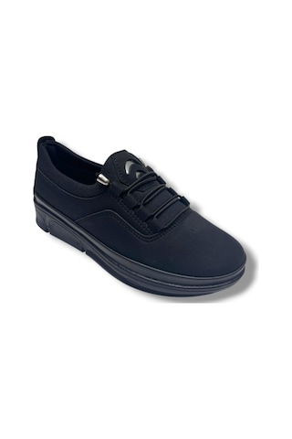 Mehtap 1170-26 Yağlı Deri Anatomik Slip On Comfort Kadın Ayakkabı Siyah