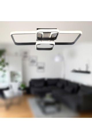 Tt500-4-sy Tt Ayd 3 Renk Işık Modüllü Mat Siyah Led Avize Siyah