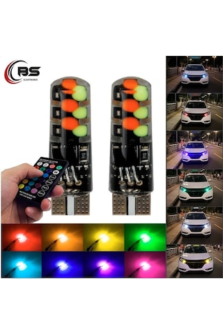 T10 Led Kumandalı Rgb 16 Renk Ve Çakarlı Seçeneği Park Lambası 426506183