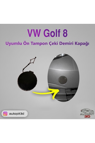 Vw Golf 8 Uyumlu Ön Tampon Çeki Demiri Kapağı