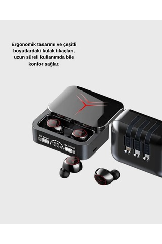 Bluetooth Powerbank Kulaklık - Kablosuz Uzun Pil Ömrü Dokunmatik Ve Yüksek Ses Kalitesi Çok Renkli