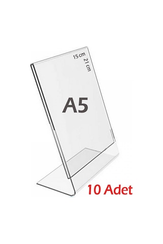 A5 L-Tipi Dikey Şeffaf Föylük Menü Fiyatlık Broşürlük Etiketlik (