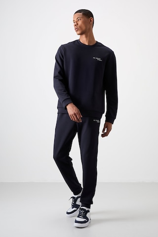 Tommy Life Lacivert Pamuklu Kalın Yumuşak Dokulu Comfort Fit Nakışlı Erkek Eşofman Takım - 85254 Lacivert