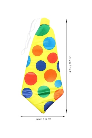 Magicool Palyaço Kravatı Lastikli Geniş Kesim 17x37 Cm Çok Renkli