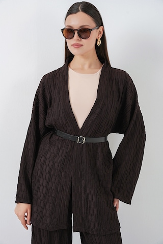Bigdart Kadın Kimono Pantolon İkili Takım 30078 - Kahverengi