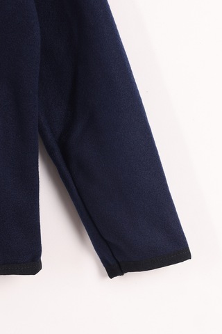 Monox Çocuk Lastik Manşetli Fermuarlı 3 Cepli Unisex Polar Ceket Lacivert