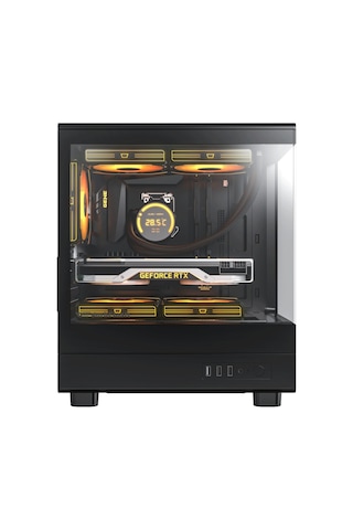 Aıgo Darkflash Db330m Usb3.0 4x12cm Fan Temperlı Cam Sıyah Matx Oyuncu Kasası