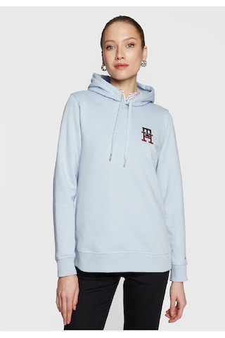 Tommy Hilfiger Byan Kapşonlu Sweatshirt Cepsiz Açık Mavi