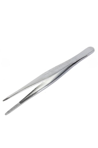 Spatül Öğrenci Tipi + Penset Düz Ssivri Uçlu 13 Cm Nikel Kaplama