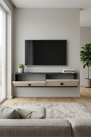 Tda1205db Yuka Duvara Montaj Tv Stand Safirmeşe-beyaz 120cm