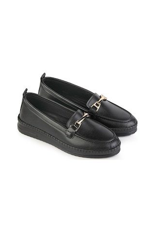 Ern Shoes Kadın Rahat Anatomik İçi Hakiki Deri Tam Ortopedik Ayakkabı Siyah