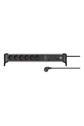 Brennenstuhl Alu-office-line Serisi 3 Metre Kablolu 6 Soketli 60.000 Amper Akım Korumalı Priz 3 M