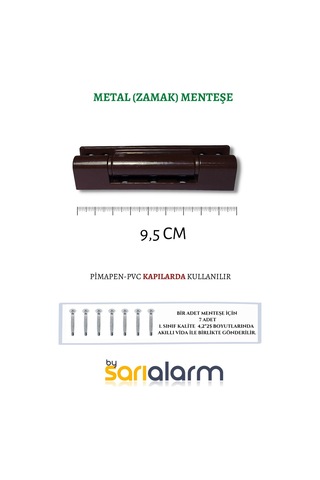 Pvc Pimapen Kapı Menteşesi Koyu Kahve 95mm