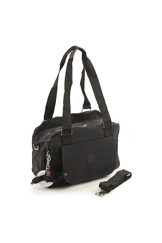 571 Krinkıl/klinkır Su Geçirmez Ithal Kumaş Çok Gözlü Anne Okul Postacı El Omuz Çantası Siyah 9-5c Siyah