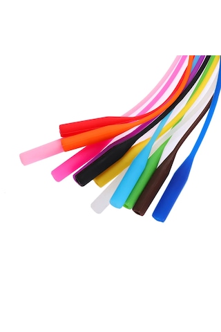 Karışık Renk Silikon Gözlük Askı İpi 10 Adet Çok Renkli