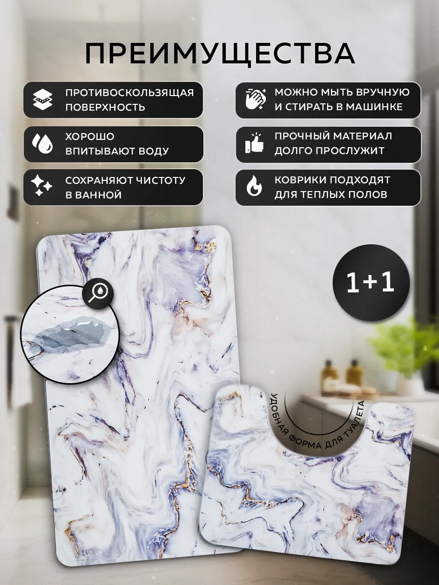 Rıdberg Home Banyo Ve Tuvalet İçin Paspas Seti 372689398 Beyaz Mat