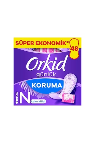 Orkid Günlük Ped Koruma Dev Ekonomi Paketi 48 Adet Ped Tekli Paketlerde