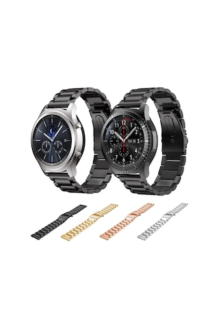 Xiaomi Mi Watch Yuvarlak Kasa/S1-S2 Active Çelik 22mm Saat Kordon