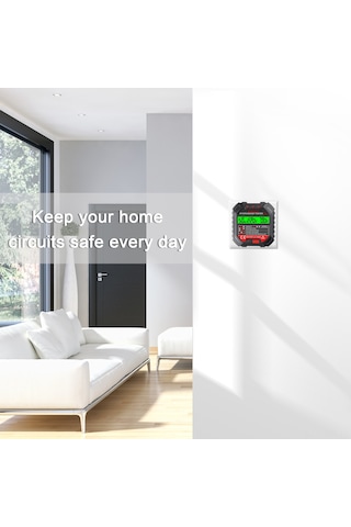 Geeroyoo Mayılon Avrupa Tipi Prizi Test Cihazı, 6 Led Işık Deseniyle Faza-nötr-yer Tel Polarity Ve Akımsızlık Tespiti, 90-250v Pil Yok