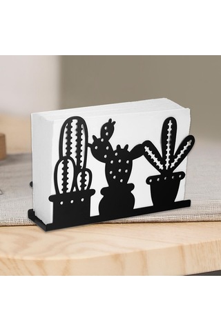 Homyl Masa Üstü Kağıt Peçete Tutucu Standı Organizatör Siyah