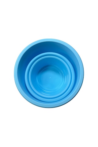 3'lü Saklama Kabı Seti İç Içe Geçmeli Badya / Leğen Mutfak Ve Ev Içi Kullanım Plastik Pratik Set Mavi