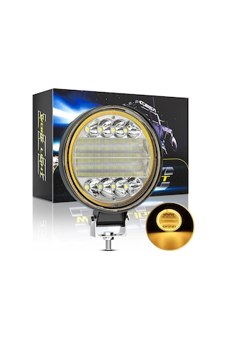 72w 12-24 Volt Yuvarlak Angel Spot Far Oto Çalışma Lambası Atv Kamyon Tır Traktör Offroad